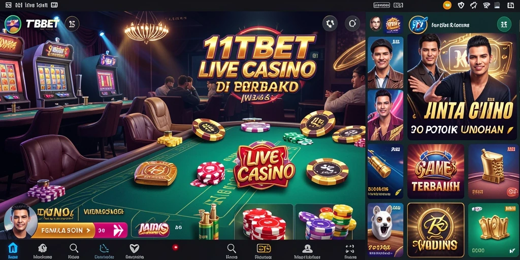 Gameplay Live Casino 11TBET dengan dealer langsung yang interaktif.
