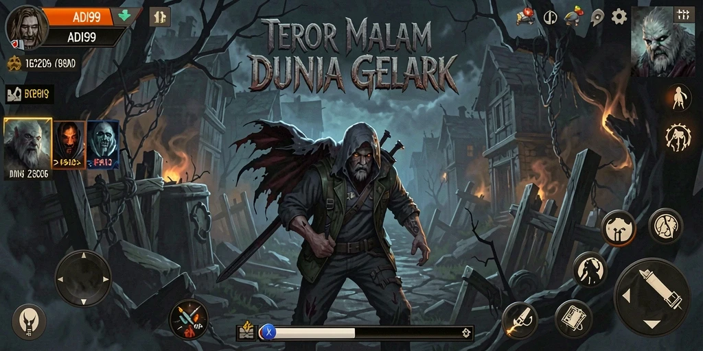 Tampilan gameplay menyeramkan dari ADI99 dengan suasana horor yang mencekam.