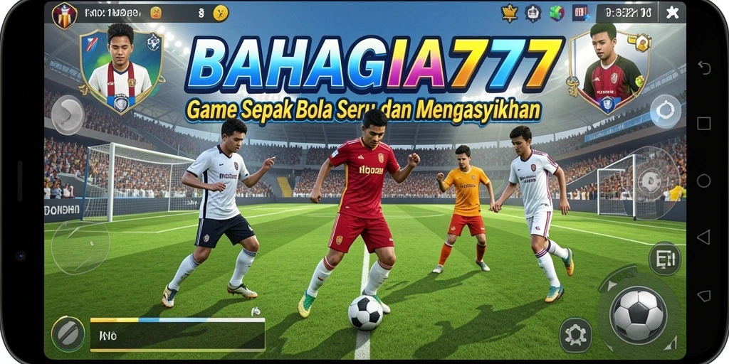 Tampilan gameplay BAHAGIA777 yang mendebarkan saat mencetak gol.