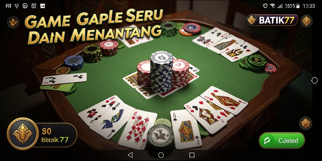 Tampilan gameplay seru dan kompetitif dari BATIK77.