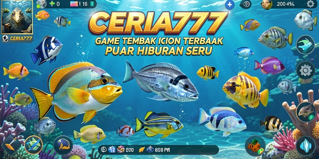 Tangkapan layar menunjukkan gameplay seru dalam Tembak Ikan.