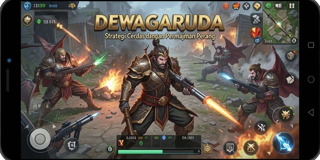 Gameplay menegangkan di DEWAGARUDA yang penuh strategi.