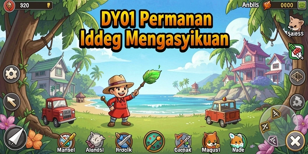 Tangkapan layar utama DY01 menampilkan gameplay yang menarik dan interaktif.