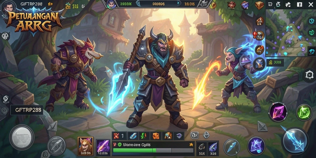 Tangkapan layar menunjukkan aksi seru di dalam game ARPG.