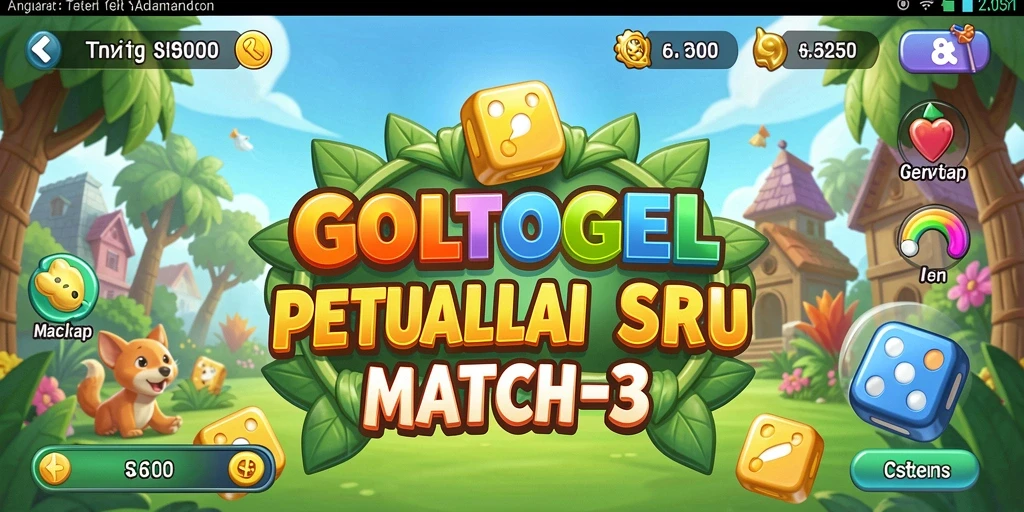 Screenshot gameplay GOLTOGEL yang penuh warna dan mengasyikkan.