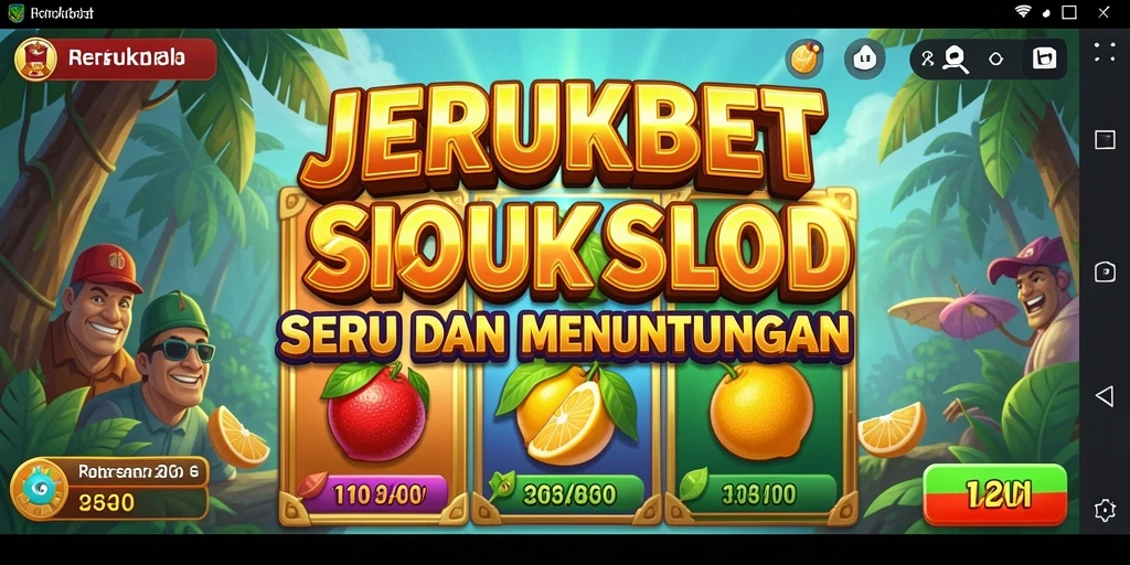 Tampilan gameplay menarik JERUKBET dengan grafis slot yang menawan.