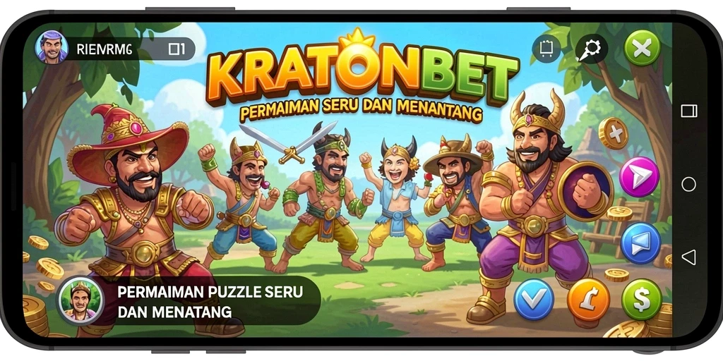 Screenshot KRATONBET menampilkan gameplay Puzzle yang mendebarkan.