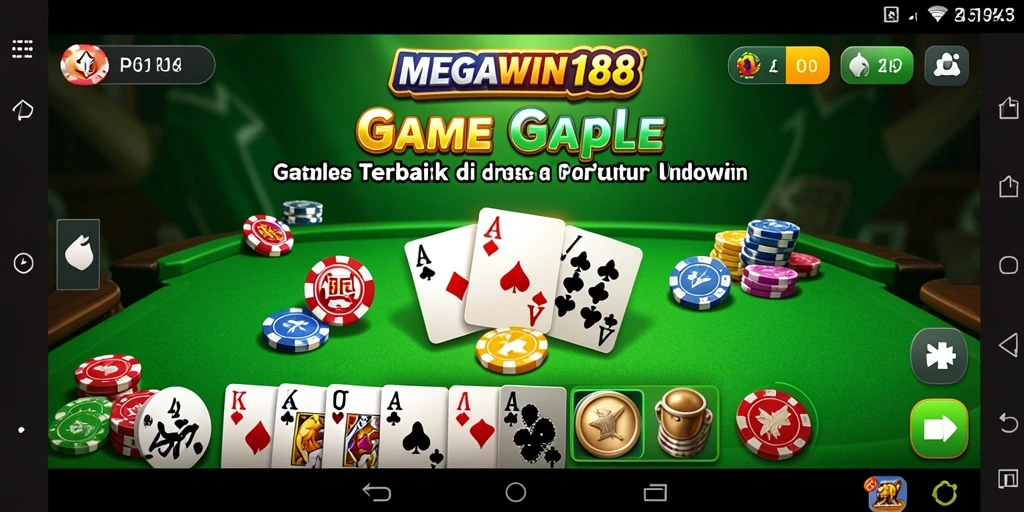 Tampilan gameplay seru dari MEGAWIN188 dalam permainan Gaple.
