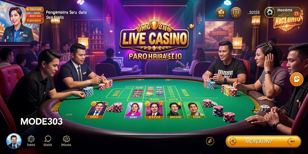 Tampilan gameplay Live Casino yang menarik dan interaktif.
