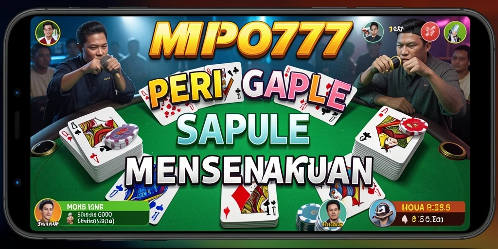 Screenshot gameplay MPO777 menampilkan serunya bermain Gaple bersama teman.