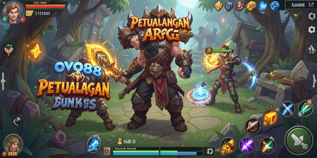 Tampilan gameplay OVO88 yang menunjukkan petualangan seru dan pertarungan mendebarkan.