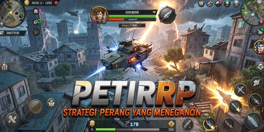 Screenshot utama PETIRRP dengan aksi strategi yang mendebarkan.