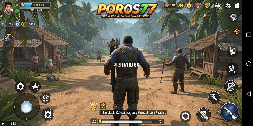 Tampilan gameplay menarik dan interaktif dalam POROS77.