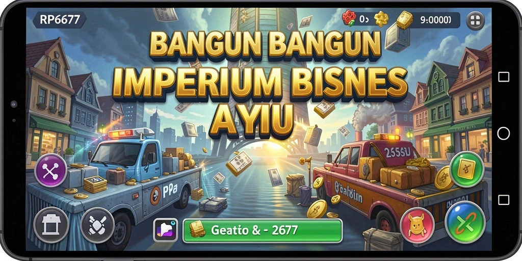 Tampilan menarik gameplay RP6677 yang menampilkan manajemen bisnis.