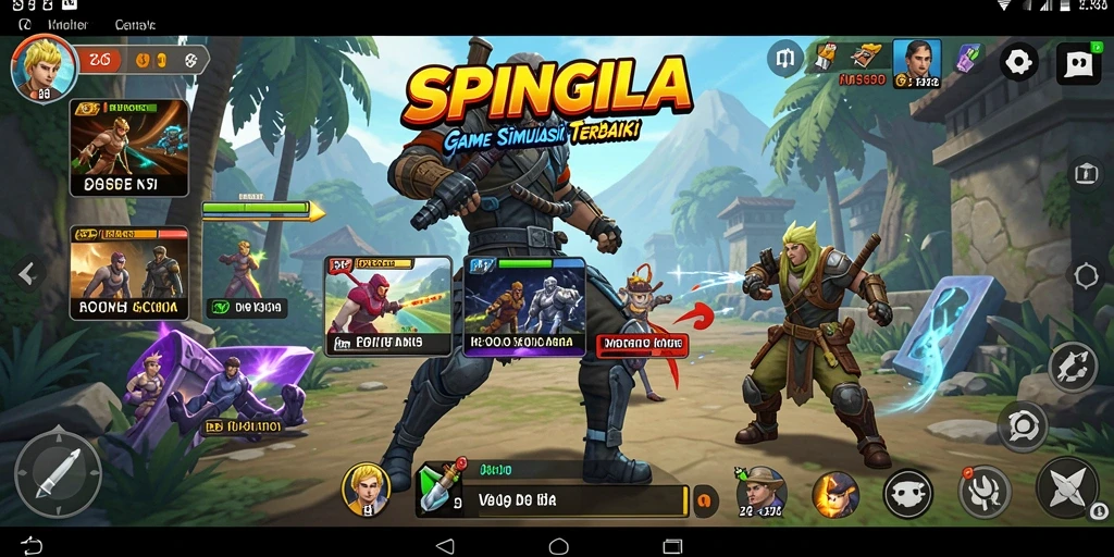 Tangkapan layar dari gameplay SPINGILA yang menunjukkan suasana permainan yang mendebarkan.