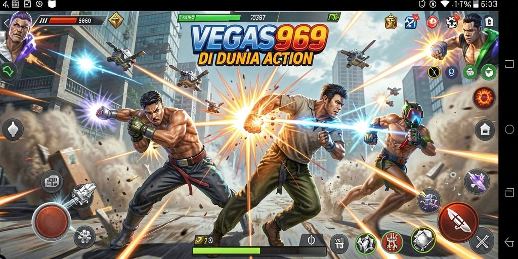 Tangkapan layar gameplay seru dari VEGAS969 penuh aksi.
