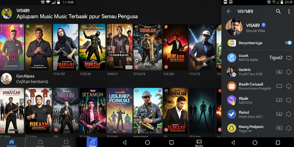 Tangkapan layar gameplay aplikasi VISA89 menunjukkan pengalaman musik yang interaktif dan menyenangkan.